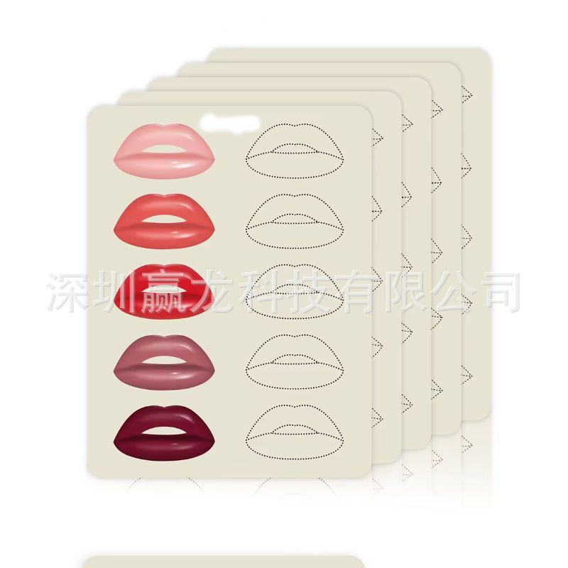 Double-Sided Printed Ultra-Soft Lip Practice Skin European Lip Tattoo Practice Skin