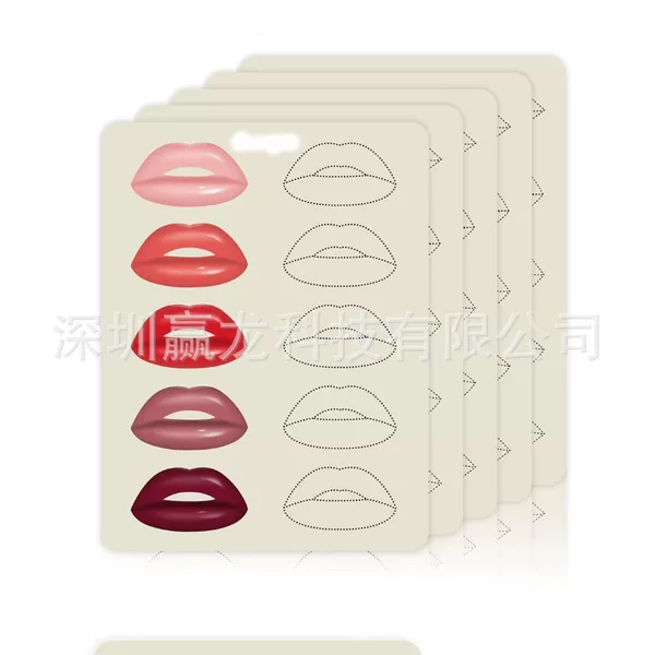 Double-Sided Printed Ultra-Soft Lip Practice Skin European Lip Tattoo Practice Skin