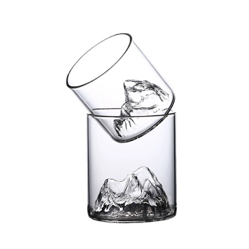 Стеклянная чашка для воды из боросиликатного стекла высокого класса для домашнего использования с различными спецификациями горная чашка горная форма завтрак молоко сок бокал вино