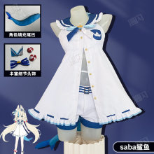 cos服虚拟主播Saba  Vtuber Gura转生小鲨鱼Sameko 耳朵尾巴服