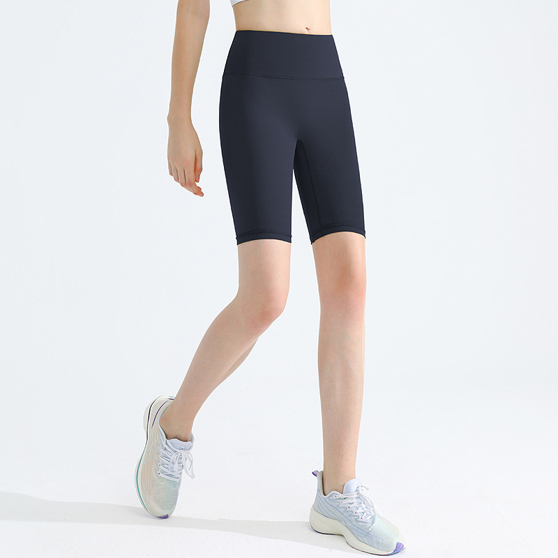 Medias deportivas de cinco puntos ropa de fitness transpirable desnuda cintura alta melocotón pantalones cortos de Yoga de secado rápido para mujeres