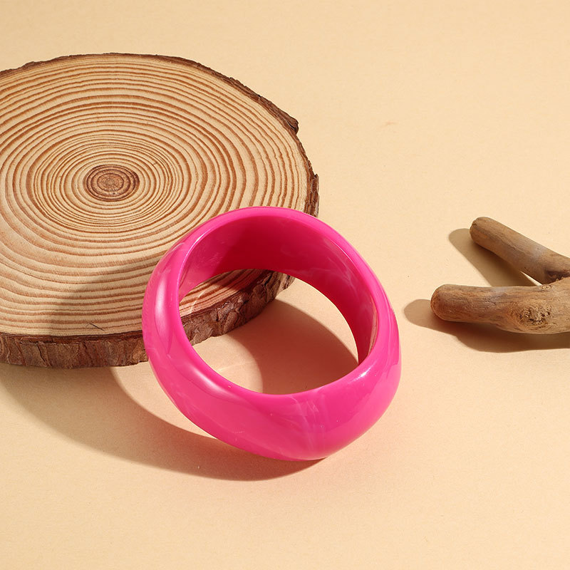 Casual Elegant Lady Solid Color Resin Bangles Wholesale display picture 3