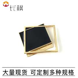 现货批发新款滴胶不规则方形磁吸磁钮锁创意DIY五 浅金配件饰品扣