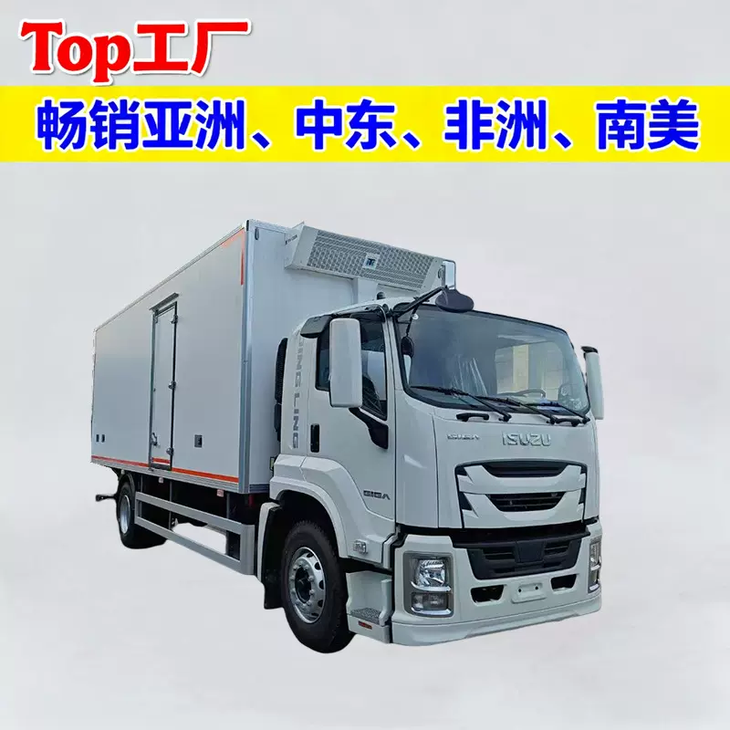 五十铃ISUZU冷藏车18吨跨境贸易6/7/8米中东认证冷冻车工厂家直供