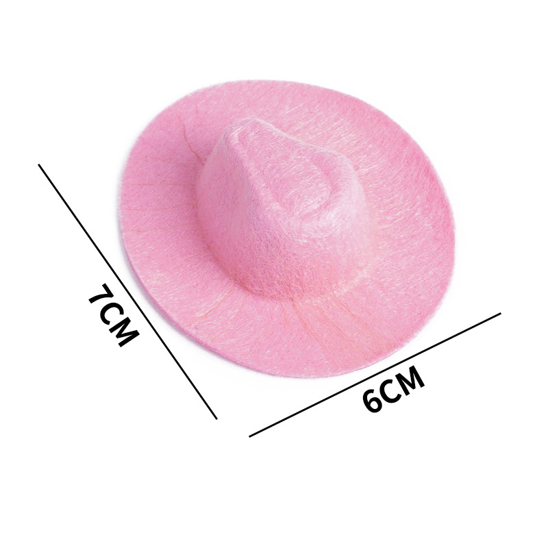 Accesorios de muñecas fluorescentes de color fantasma polvo parpadeante sombrero denim tela de varios sombreros mixtos multicolores