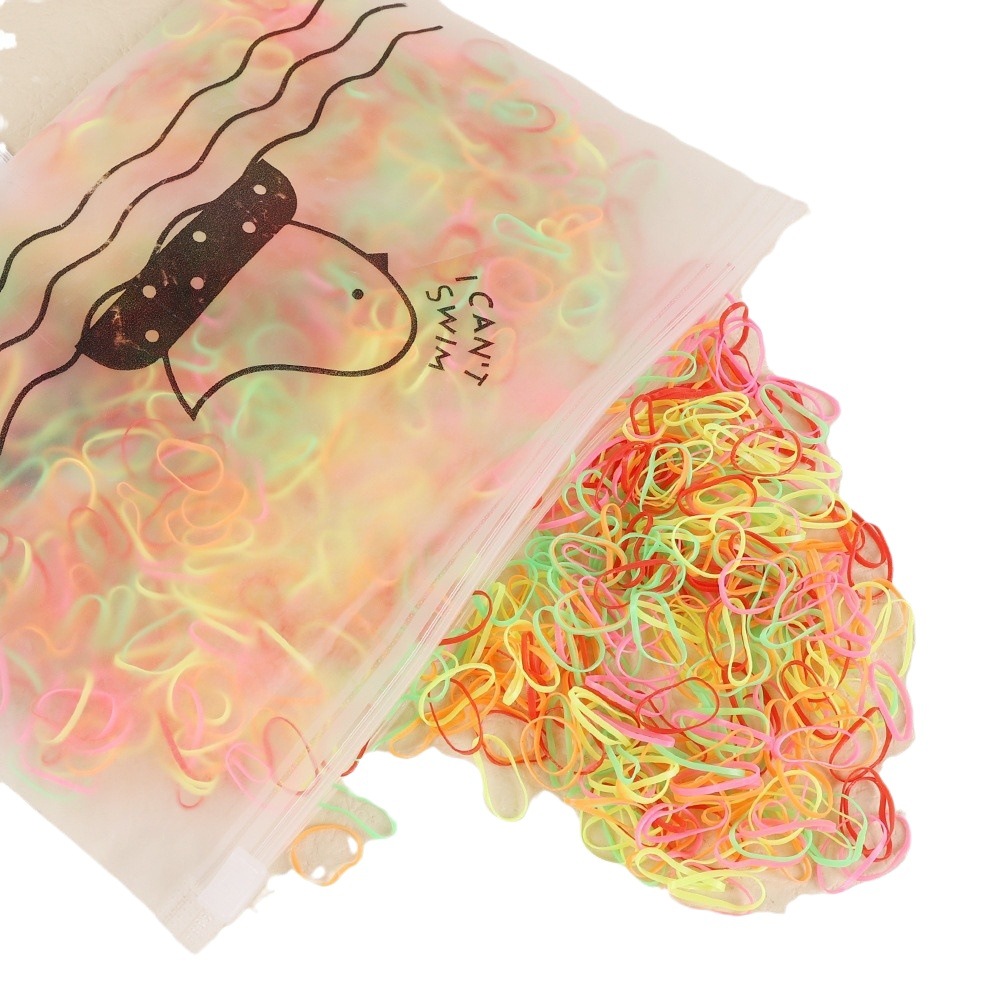 Banda de goma desechable mujer pelo corbata negro pequeña banda de goma gruesa cubierta de cuero no duele la banda de pelo durable cabeza de la cuerda de pelo