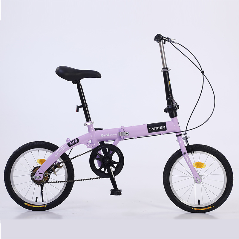 Wholesale three hippo 16-inch folding bicycle adult student folding single bicycle female cross-border gift car