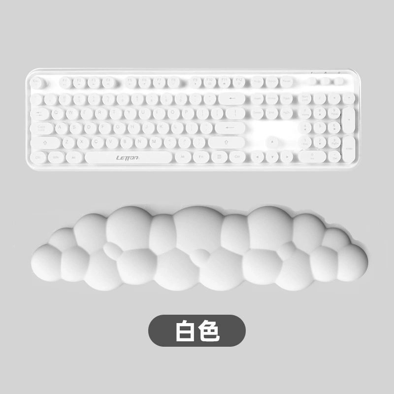 Leather memory foam palm rest, cloud wrist pad, 15×8×2.3 cm, soft typing support
