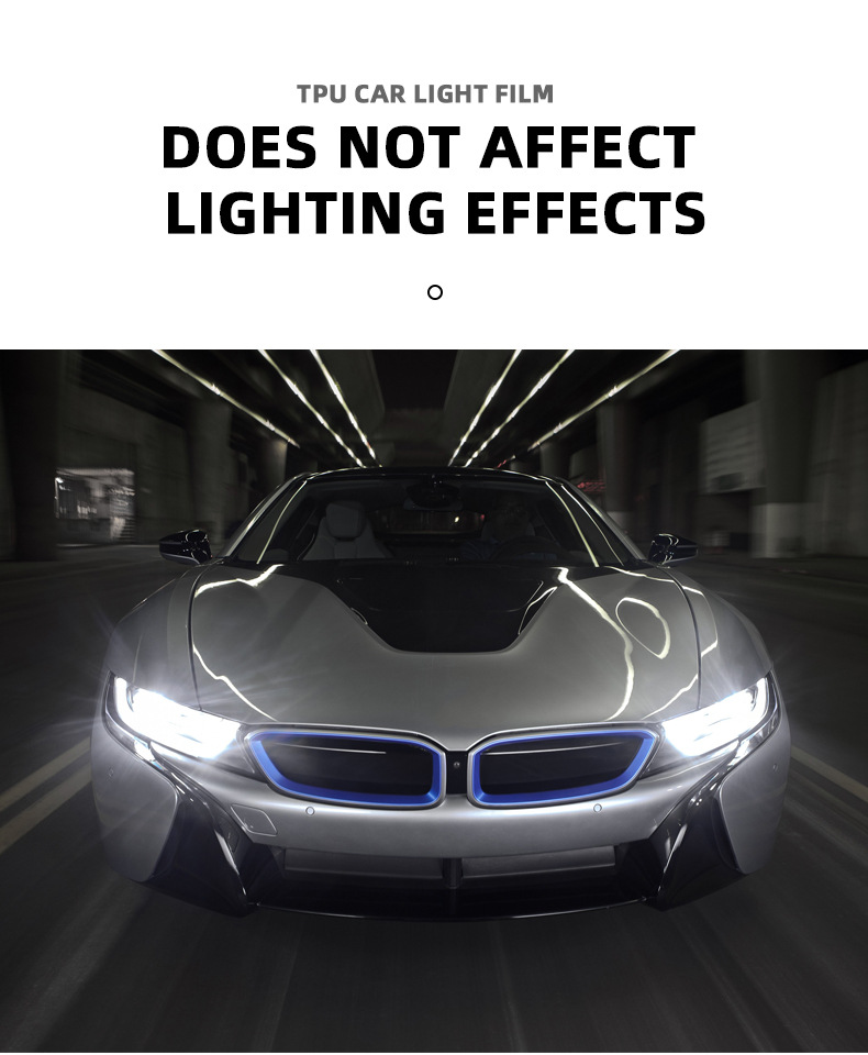 Cross-border car TPU blackened light film PPF headlight protective film scratches automatic repair protective car light transparent car film