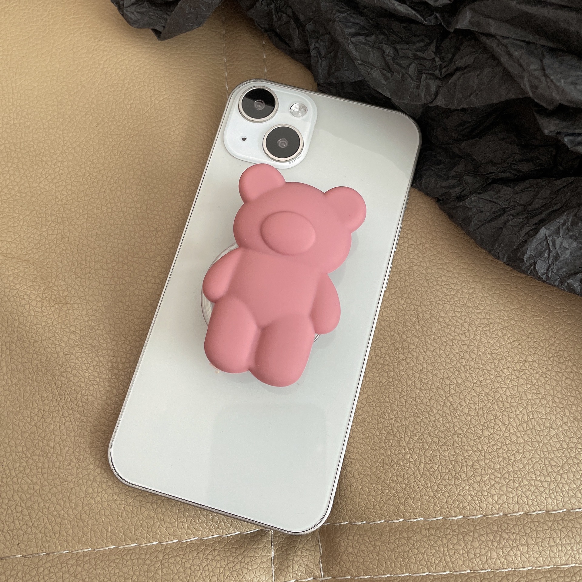 Bear Silica Gel Cute Mobile Phone Holder display picture 5