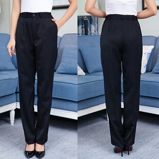 Hotel cleaner aunt work uniform trousers elastic straight pants waiter hotel room service pants