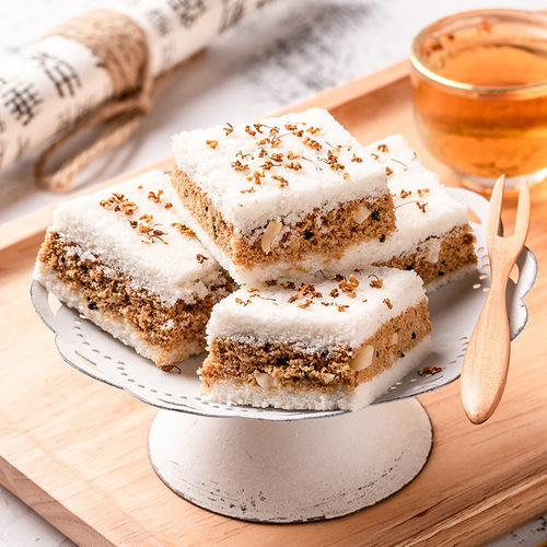 Wuyu Yuan Osmanthus Cake Traditional Handmade Snack Leisure Food Nostalgic Rice Cake Filled Rice Cake Wholesale