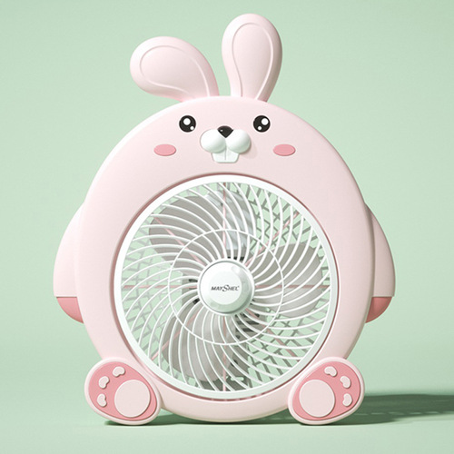 Measier  New Mini Electric Fan Desktop Dormitory Office Swivel Fan Cartoon Home Use Table Fan