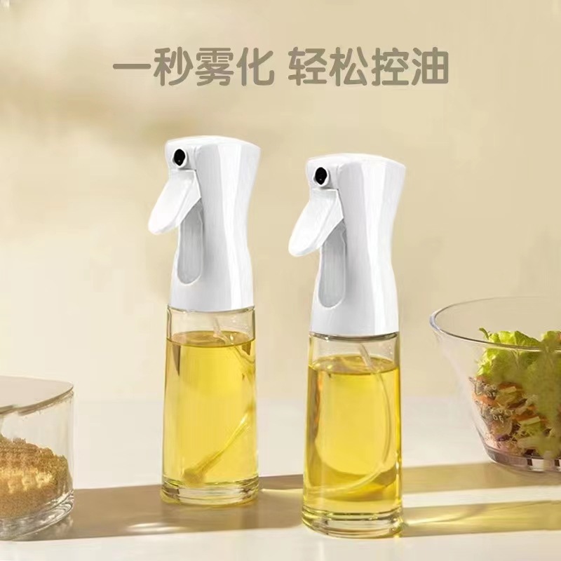 Outdoor Barbecue Press Spray Bottle Kitchen Household Cooking Oil Spray Pot 200ml Glass Spray Bottle
