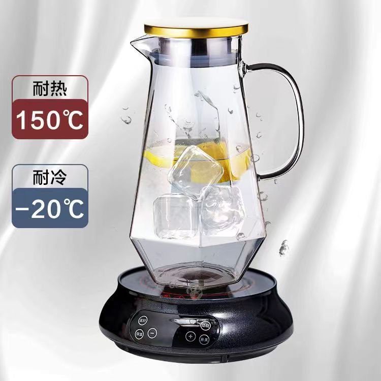 Home Gray Diamond Jug Large Capacity Cold Water Jug Juice Jug Juice Cup Set Luxury Cool White Cool Water Jug