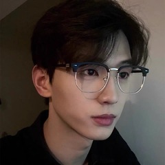 Men's Browline Prescription Glasses, Refined Rogue Half-Rim Flat-Side Glasses, Female Style Anti-Blue Light Eyeglass Frame, Wholesale