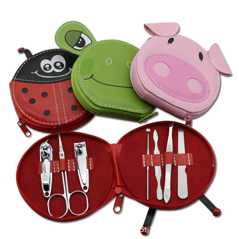 Cartoon nail clippers suit nail clippers box oblique nail clippers pedicure tool ear digging ear scoop artifact
