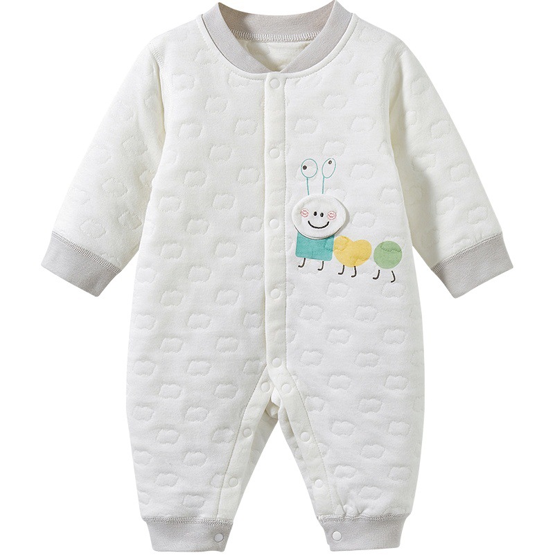 Mono para bebé para primavera, otoño e invierno, ropa unisex para recién nacido, algodón acolchado, pelele cálido de algodón puro, conjunto de otoño para bebé.