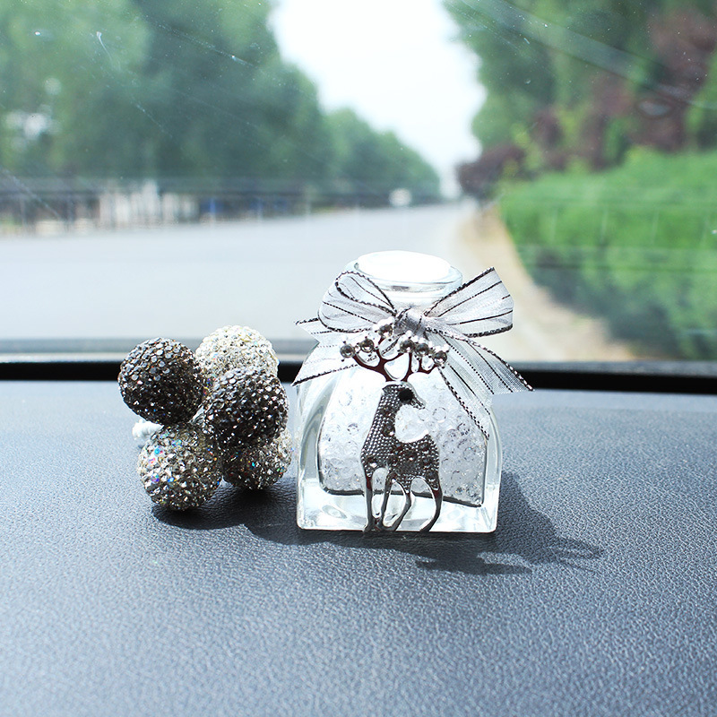 Accesorios creativos para coche, soporte para perfume de coche, adorno de globo con diamantes de imitación, decoración interior de coche, regalo, novedad de 2015