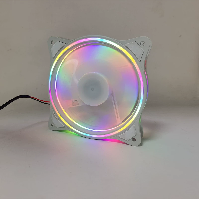 Белый три гало шасси вентилятор 5V ноутбук радиатор USB интерфейс 12CM компьютерное шасси охлаждающий вентилятор