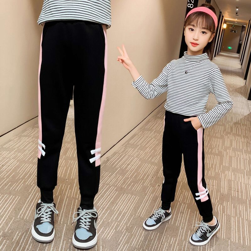 소녀의 바지 봄과 여름 학생 버전 느슨한 얇은 캐주얼 바지 소녀 바지 봄과 가을 여성 학생 바지