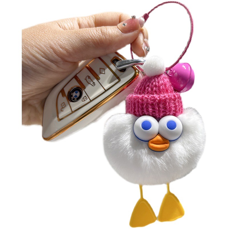 Corea del Sur ins Internet celebridad Rex conejo Bola de piel lindo duende mochila adornos pequeño pato coche llavero teléfono móvil colgante