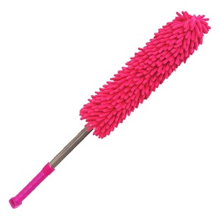 Car dual-purpose retractable chenille wax brush car dust removal cleaning Duster car wax mop stainless steel handle
