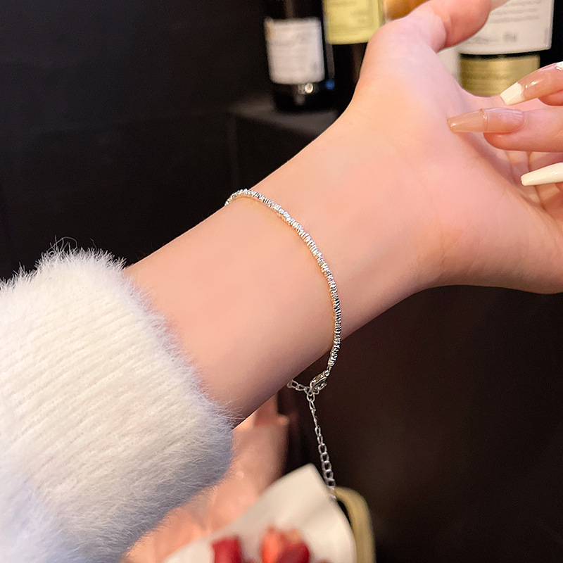Korean Dongdaemun Silver Bracelet, Trendy Design Friendship Bracelet, Wholesale Jewelry for Three Friends