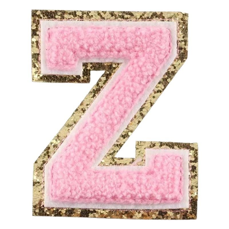 Пользовательские самоклеящиеся полотенце вышитые буквенные наклейки на ткани трансграничные специально для глит Пномпень синил