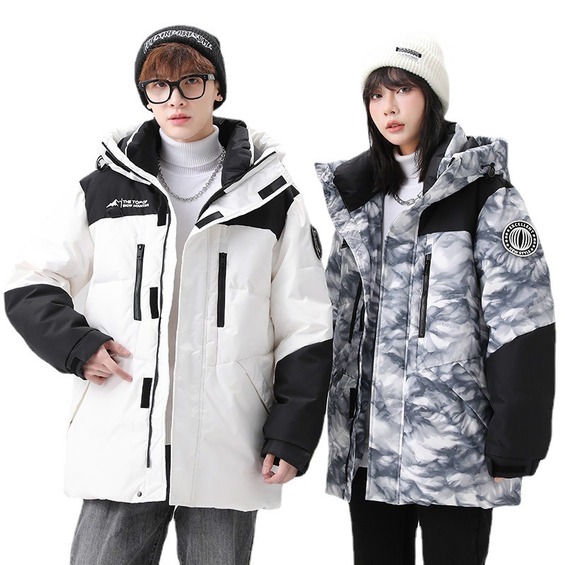 Men's Winter Coat Hooded Down Jacket Thickened Camouflage Parka_voghion.com