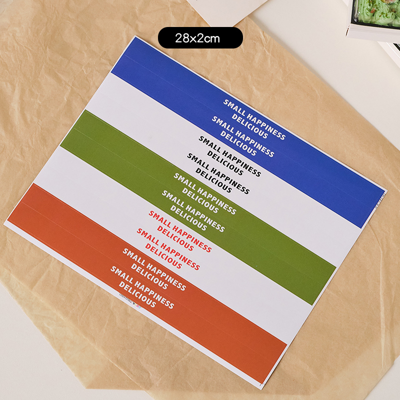 Pequeño pegatino de tira larga - 10 conjuntos