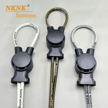 新款塑料弹簧扣塑胶双孔卡扣圆绳调节钮扣绳索伸缩扣织带止滑扣