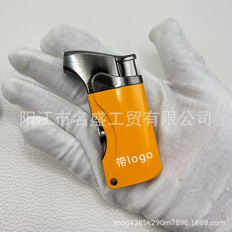 雪茄专用打火机男士充气打火机 防风单孔直冲打火机便携袋雪茄剪