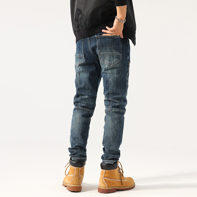 Jeans de moto pour hommes, pantalons mollets extensibles, collants de cyclisme_voghion.com