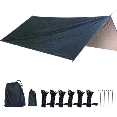 Avtomobil yan çətirləri: Silver-Coated Screen Cloth, Portable Sunshade - black-silver-coated-without-pole-230210-diagonal-310310-diamond-canopy