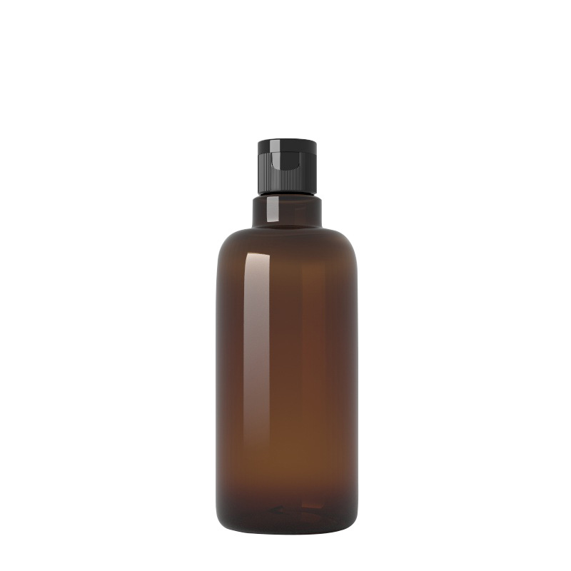 500ml cilíndrico de cuello largo Flip botella de champú botella de plástico para mascotas botella de loción sub-embalaje material de embalaje Flip cover botella