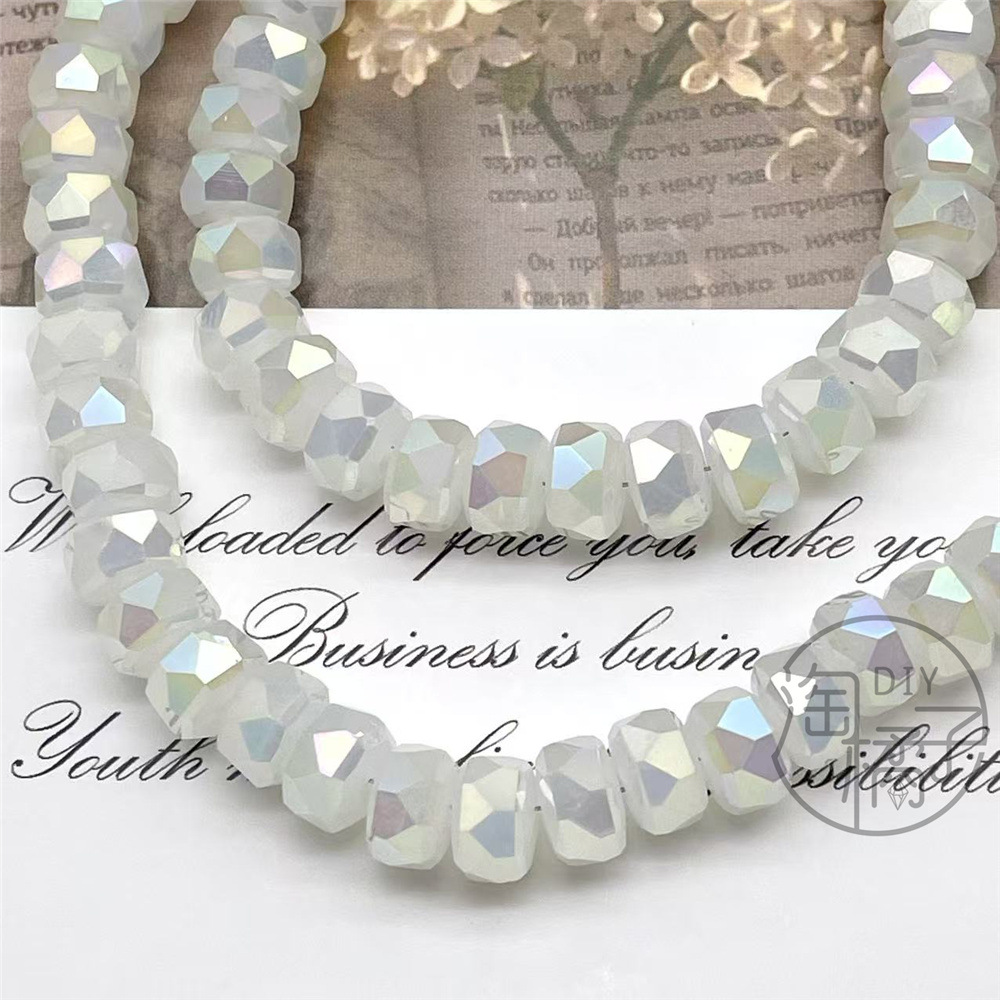 8mm Rainbow Wheel Jingjing Diy Jewelry Este embrión Vidrio Cristal Jewelry Pulsera Collar Moda Jewelry Accesorios dispersos