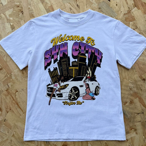 DRILL SYNA WORLD ветер нишевые марки Central Cee та же американская футболка с короткими рукавами с принтом хип-хопа