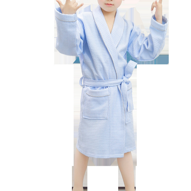 어린이 목욕 가운 소년 여름 얇은 순면 소녀 모자 중 큰 어린이 온천 수영 흡수 어린이 잠옷