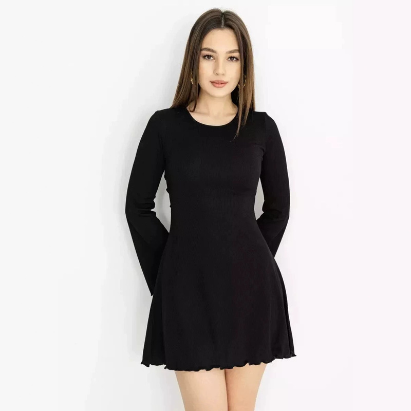 Foreign trade women's clothing wholesale Amazon autumn and winter new fashion cotton knitted slim long sleeve hip lace-up dress Foreign trade women's clothing wholesale Amazon autumn and winter new fashion cotton knitted slim long sleeve hip lace-up dress