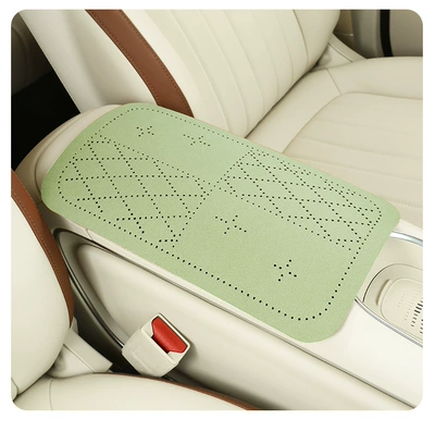 style car interior accessory, Armrest box pad - fresh-green