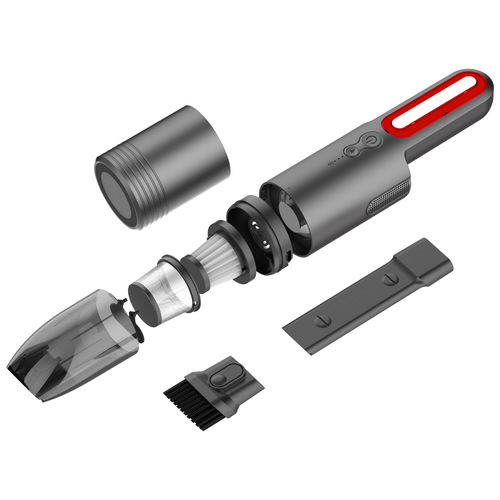Cross-border wholesale car-mounted handheld car vacuum powerful suction LED flashing warning light outdoor lighting