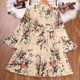 Girls Dress New Spring 2022 Vintage Print Long Sleeve Princess Dress Amazon Wishebay Kids