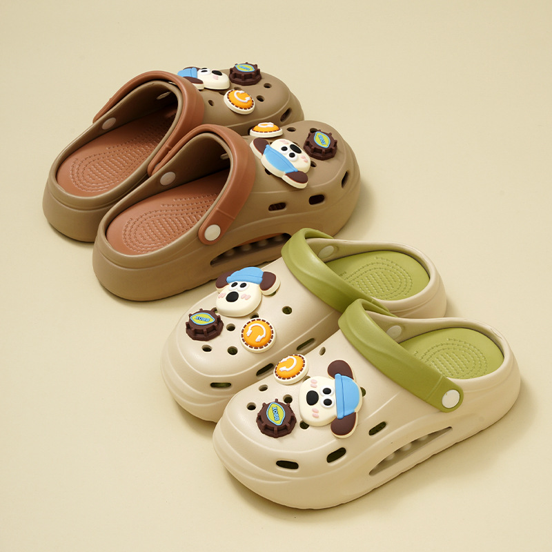 Zapatos con agujeros EVA para mujer, uso externo de verano, aumento de la sensación de pisar mierda, suela gruesa, rojo de moda antideslizante de 5cm, zapatos de playa lindos