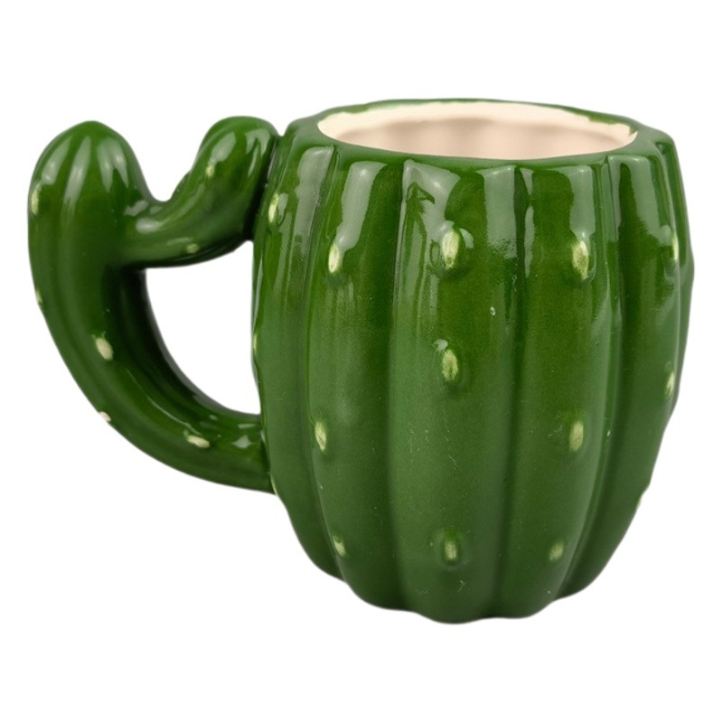 Nórdico creativo cactus cerámica taza de agua taza pareja regalo taza planta forma creativa 3D publicidad