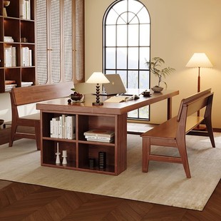 All Solid Wood Living Room Large Long Desk Mobien Long Board Workbench Home Simple Study Study Desk