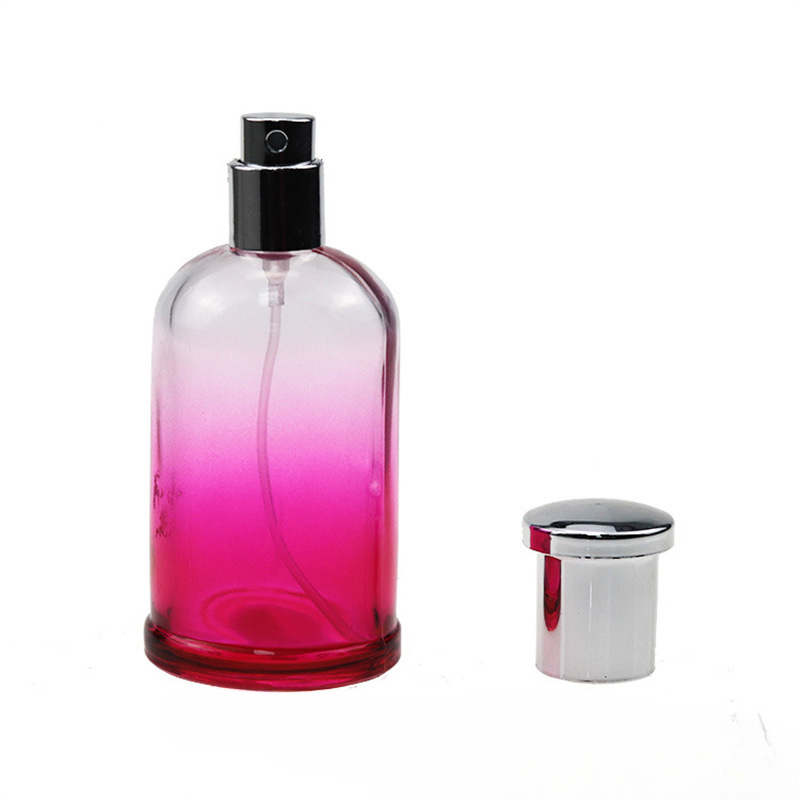 粉女士分装渐变精美60ml时尚喷雾瓶按压香水瓶厂家批发玻璃瓶