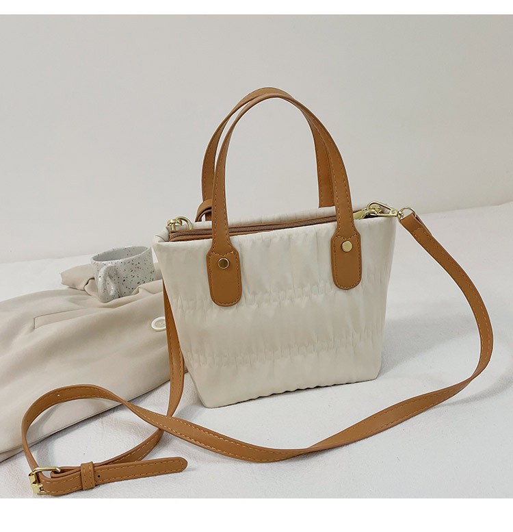 2021 Nueva Moda Bolso De Gran Capacidad Para Mujeres De Comercio Exterior Bolso Plisado De Dos Piezas De Hombro Bandolera Bolso De Cubo display picture 15