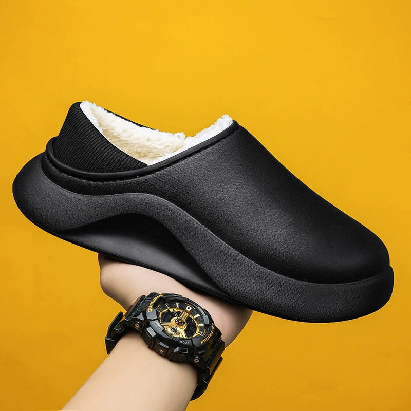 Хлопковые буксирные зимние домашние пары плюс бархатные сумки и водонепроницаемые легкие тапочки ленивые штепельники