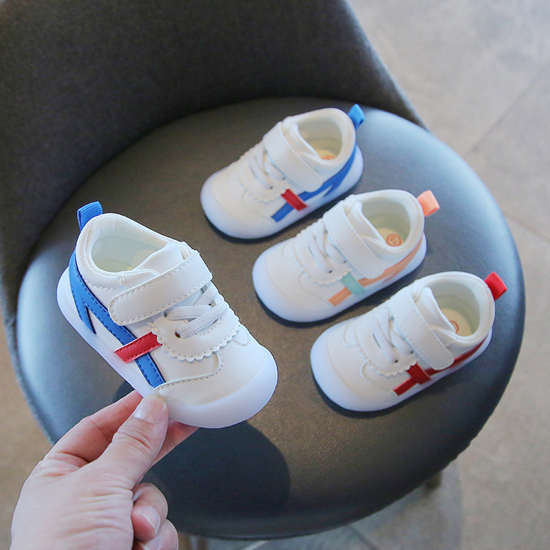 Bebé Niño Zapatos de los hombres de fondo suave 0-1-2 Años de Edad medio Bebé Zapatos de primavera y otoño de las mujeres transpirable infantil zapatos antideslizantes